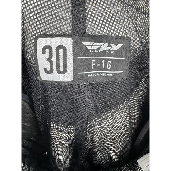 Fly Racing F-16 Motocross Pants Mens 30 Black Gray Hip Pads Adjustable Waist - Picture 10 of 12